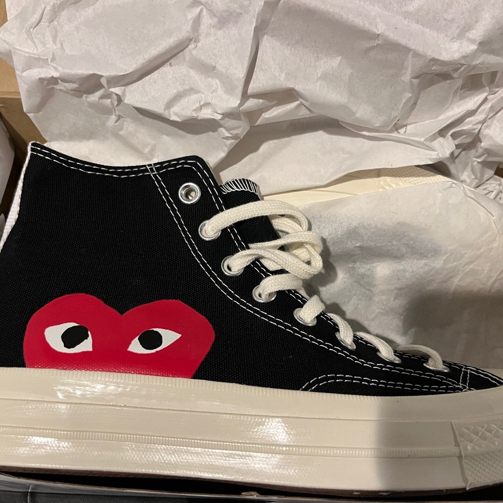 Never-worn Converse Play Comme des Garcons